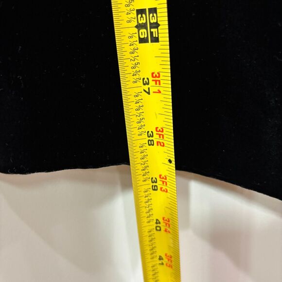 VTG Y2K Black Velvet Maxi Skirt Women 10 Silk Blend Soft Side Slit Grunge Goth - Picture 6 of 7